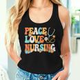 Peace Love Nursing Groovy Nurse Women Tank Top Gifts for Her