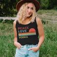 Peace Love Vodka Retro Vintage Women Tank Top Gifts for Her