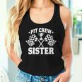 Pit Crew Sister Race Car Birthday Party Racing Women Women Tank Top Gifts for Her