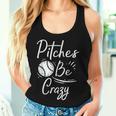 Pitches Be Crazy Baseball Sports Player Boys Women Tank Top Gifts for Her