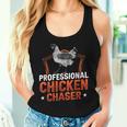Professional Chicken Chaser Farmer Chickens Lover Farm Women Tank Top Gifts for Her