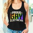 Proud Gay Electrician Lgbt Electrical Lineman Rainbow Pride Women Tank Top Gifts for Her