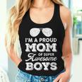 Proud-Mom Super-Awesome Boys Sons- Mother's Day Mom Women Tank Top Gifts for Her