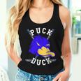 Puck Duck Hockey Sobre Hielo Palos Jugar Hockey Sobre Hielo Deporte En Equipo Camiseta sin mangas para mujer Regalos para ella