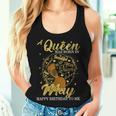 A Queen Was Born In May Birthday Afro Girl Black Women Women Tank Top Gifts for Her