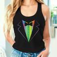 Rainbow Tux Cute Lgbtq Gay Pride Month Women Tank Top Gifts for Her