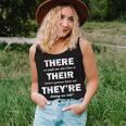 There Their They're English Grammar Teacher Quotes Women Tank Top Gifts for Her