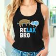 Relax Bro Lacrosse Lax Sloth Women Tank Top Gifts for Her