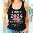 Retired 2024 Retirement For 2024 Floral Women Tank Top Gifts for Her