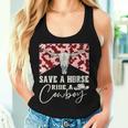 Retro Bull Skull Western Country Save A Horse Ride A Cowboy Women Tank Top Gifts for Her