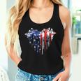 Retro Butterfly American Flag Heart 4Th Of July Women Tank Top Gifts for Her