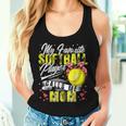 Retro My Favorite Softball Player Calls Me Mom Mother's Day Women Tank Top Gifts for Her
