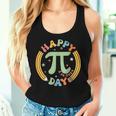 Retro Groovy Happy Pi Day 2024 Math Lover Geek Teacher Women Tank Top Gifts for Her