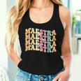 Retro Groovy Maestra Spanish Teacher Bilingual Women Women Tank Top Gifts for Her