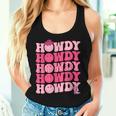 Retro Howdy Western Girl Country Rodeo Pink Cowgirl Groovy Women Tank Top Gifts for Her