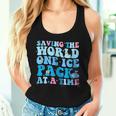 Retro Saving The World One Ice Pack At A Time School Nurse Women Tank Top Gifts for Her