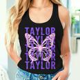 Retro Taylor First Name Personalized Groovy Birthday Girl Women Tank Top Gifts for Her