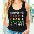 Rice And Peas And Chicken Jamaican Slang And Cuisine Women Tank Top Gifts for Her