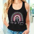 He Is Risen Rainbow Leopard Happy Easter Day Christian Jesus Women Tank Top Gifts for Her