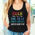 Rock The Test Teacher Test Day Testing Day Teacher Women Tank Top Gifts for Her