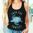 Save The Turtles Sea Turtle Tie Dye Ocean Wildlife Earth Day Women Tank Top Gifts for Her