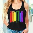 Seattle Washington Lgbtq Gay Pride Rainbow Skyline Women Tank Top Gifts for Her