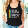 I See Love Accept You Lgbtq Gay Rainbow Pride Flag Women Tank Top Gifts for Her