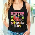 Sister Of The Birthday Boy Farm Animal Family Party Decor Women Tank Top Gifts for Her