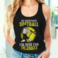 My Sister Plays Softball I'm Here For The Snacks Women Tank Top Gifts for Her