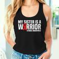 My Sister Is A Warrior Red Ribbon Stroke Awareness Women Tank Top Gifts for Her