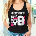 Soccer Birthday Party 9 Year Old Girl 9Th Birthday Women Tank Top Gifts for Her