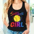 Softball Girl Bat & Ball Player Baller Baseball Lovers Women Tank Top Gifts for Her