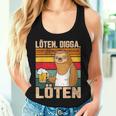 Soldering Digga Soldering Beer Drink Beer Sloth Tank Top Frauen Geschenke für Sie