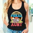 Somebody's Feral Aunt Opossum Wild Auntie Groovy Mushroom Women Tank Top Gifts for Her