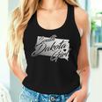 South Dakota Girl Vintage Distressed State Outline Women's Women Tank Top Gifts for Her