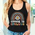 Sped Teacher Choose To Include Rainbow Retro Groovy Women Women Tank Top Gifts for Her