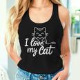 Süßes I Love My Cat Ich Liebe Meine Katze Outfit Katzen Mama Tank Top Frauen Geschenke für Sie