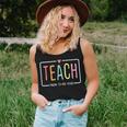Teach Them To Be Kind Retro Back To School Teacher Life Cute Women Tank Top Gifts for Her