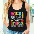Testing Day Rock The Test Dont Stress Teacher Student Women Tank Top Gifts for Her