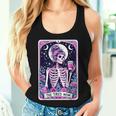 The Tired Mom Tarot Card Witchy Floral Skeleton Women Tank Top Gifts for Her