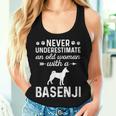 Never Underestimate An Old Woman With Basenji Dog Grandma Women Tank Top Gifts for Her