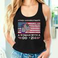 Never Underestimate A Woman With A Dd 214-Patriotic Usa Flag Women Tank Top Gifts for Her