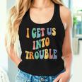 I Get Us Into Out Of Trouble Set Matching Couples Men Women Tank Top Gifts for Her