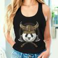 Viking Panda With Viking Helmet Mjolnir Axes Women Tank Top Gifts for Her