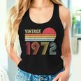 Vintage 1972 Regalo 50 Años Cumpleaños Hombre Camiseta sin mangas para mujer Regalos para ella