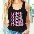 Vintage First Name Taylor Groovy First Name Personalized Women Tank Top Gifts for Her