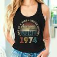 Vintage June 1974 Retro 50 Years Old 50Th Birthday Men Women Tank Top Gifts for Her Vintage June 1974 Retro 50 Years Old 50Th Birthday Men Women Tank Top Gifts for Her