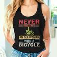 Vintage Never Underestimate An Old Woman With A Bicycle Cute Women Tank Top Gifts for Her