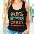 Weimaraner Hund Mama Papa Retro Hundebesitzer Lustige Tank Top Frauen Geschenke für Sie