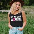 My Wife Is A Warrior Pink Ribbon Breast Cancer Awareness Women Tank Top Gifts for Her
